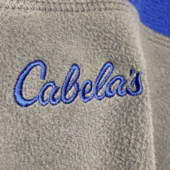 Cabelas Mens Sz XL fleece Pullovers/Sweatshirt/1/4 Zip/Blue/Jacket - Picture 3 of 6
